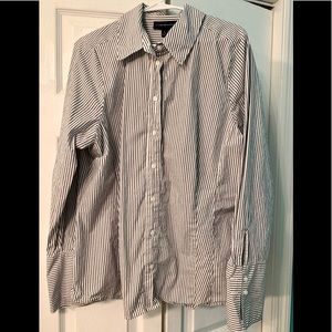 Lane Bryant Striped Button Down Top sz 18/20 NWOT